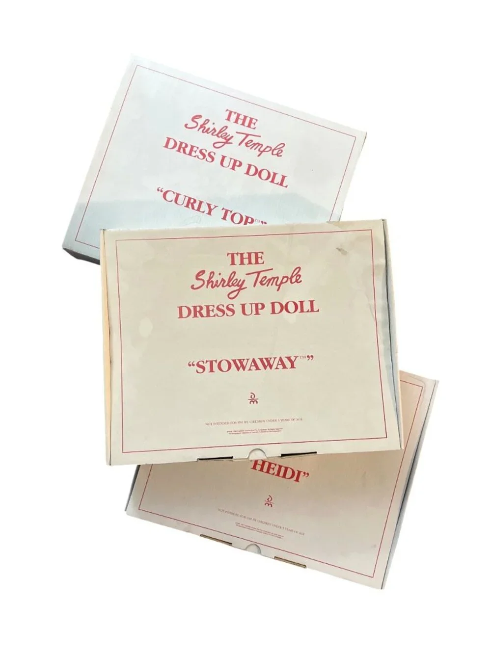 Set Of 3 Shirley Temple Dress Up Doll Costumes: Heidi, Stowaway & Curly Top NIB